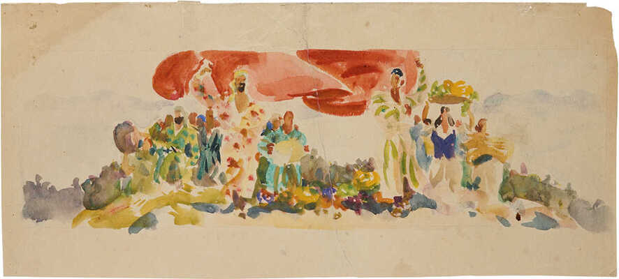 Ковалевская Зинаида Михайловна. Эскиз росписи